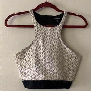 Black and white crop top